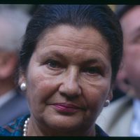 Simone Veil en 1992 lors de la commémoration de la rafle du Vel d'Hiv
