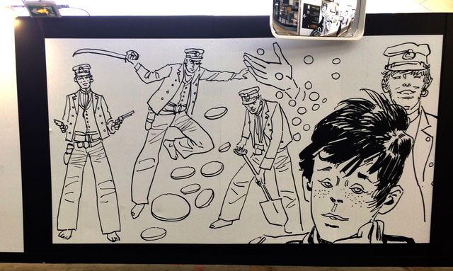 Dans l'exposition Corto Maltese Gare d'Austerlitz à Paris