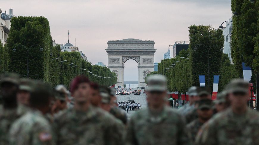 Répétition du défilé militaire du 14 juillet 2017 à Paris.