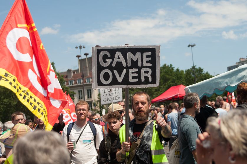 "Game Over", manifestation contre la loi El Khomri, Paris, 2016