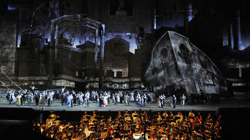 La production du Vaisseau fantôme de Wagner donnée en 2013 au théâtre antique d'Orange