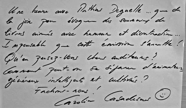 La dédicace de Caroline Casadesus