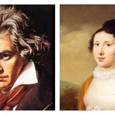 Ludwig van Beethoven et Elisabeth Roeckel (Portrait de Joseph Willibrord Mähler, environ 1814, Düsseldorf, Goethe-Museum)