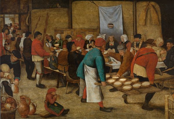 "Repas de Noces dans la grange" de Pieter II Brueghel, après 1616 (Huile sur toile: 69,9 cm x 105,2 cm), Musée des Beaux-Arts de Gand