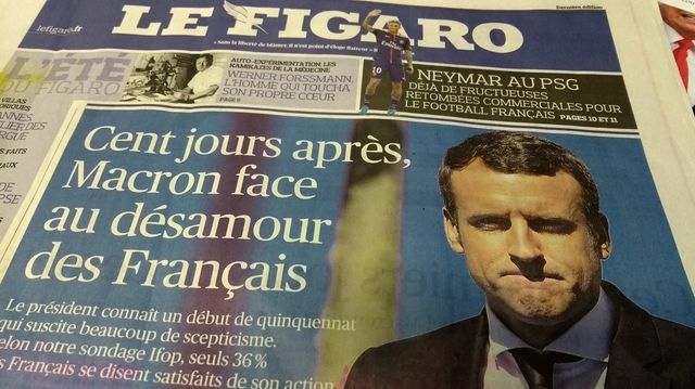 Photo de la une du Figaro du 12 août 2017 - photo par Olivier Bénis