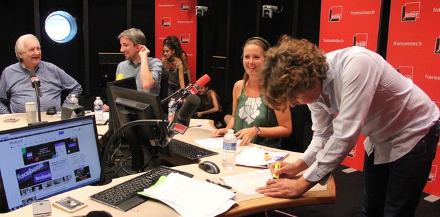 Noël Godin, Guillaume Meurice, Charline Vanhoenacker et Alex Vizorek