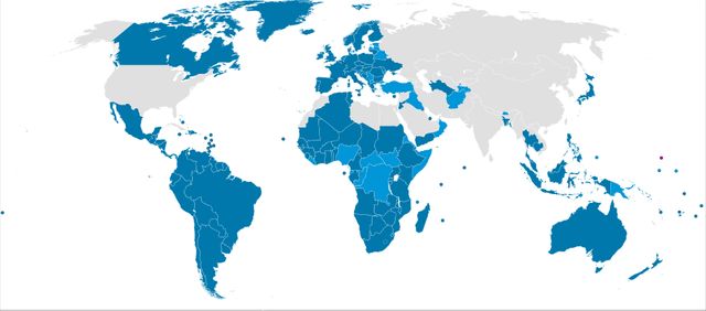 Les pays signataires du Traité d'Ottawa