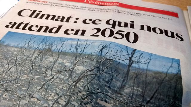 Extrait du dossier sur le climat dans le Journal du Dimanche - photo Olivier Bénis