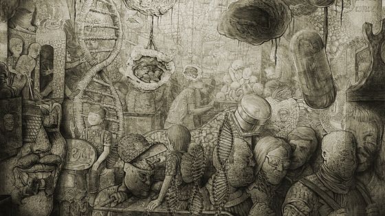 Quentin Spohn, "Sans titre", pierre noire sur toile, 170 sur 240 cm - Quentin Spohn