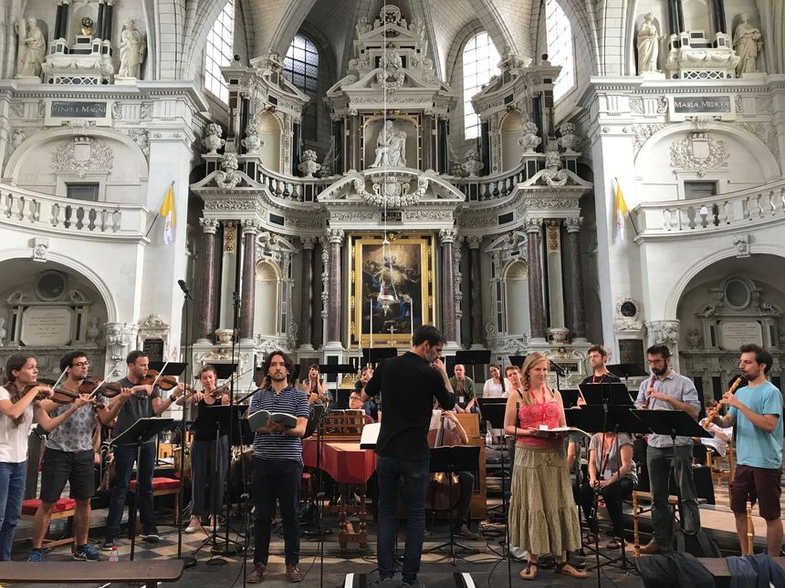 Le Concert Etranger d'Itay Jedlin en répétition dans l'église du Prytanée militaire de La Flèche