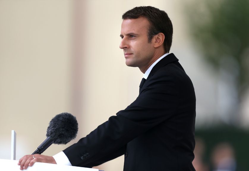 Emmanuel Macron lors d'un speech fin juillet 2017