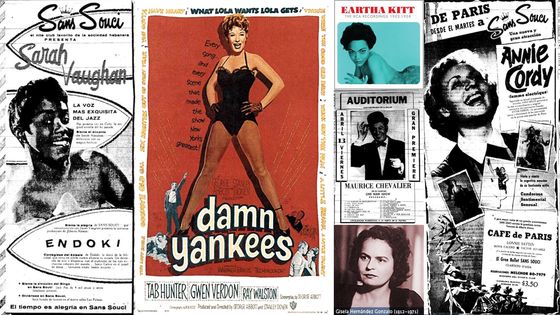Sarah Vaughan à La Havane / Affiche Damn Yankees / CD Eartha Kitt/Maurice Chevalier à La Havane/Gisela Hernandez Gonzalo / Annie Cordy à La Havane