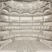 Theatre des Bouffes-Parisiens, gravure extraite de: Paris-Guide by leading writers and artists of France, Volume 1, Science-Art, 1867