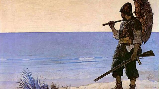 Robinson Crusoé, illustration de 1920
