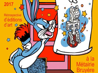 Speedy Graphito a créé une affiche pour son exposition à la Métairie Bruyère, il invite les classes CM1 / CM2 / 6ème / 5ème et IME du département à se l’approprier.