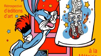 Speedy Graphito a créé une affiche pour son exposition à la Métairie Bruyère, il invite les classes CM1 / CM2 / 6ème / 5ème et IME du département à se l’approprier.