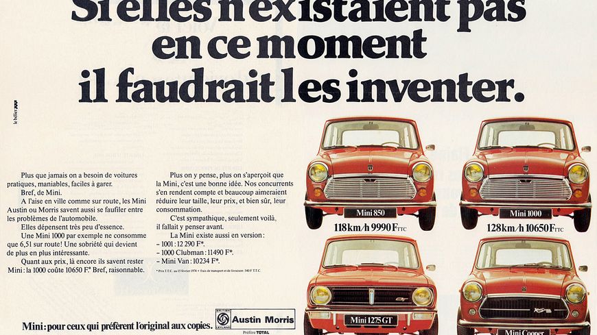 Une publicité automobile, en 1974