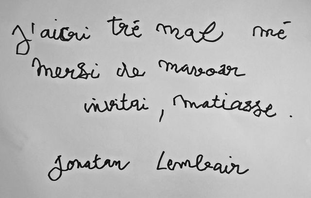 La dédicace de Jonathan Lambert