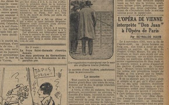 Critique de Reynaldo Hahn sur une production de Don Juan (adaptation française de l'opéra de Mozart), publiée dans Le Journal du jeudi 10 mai 1928.