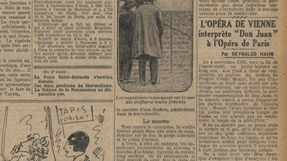 Critique de Reynaldo Hahn sur une production de Don Juan (adaptation française de l'opéra de Mozart), publiée dans Le Journal du jeudi 10 mai 1928.