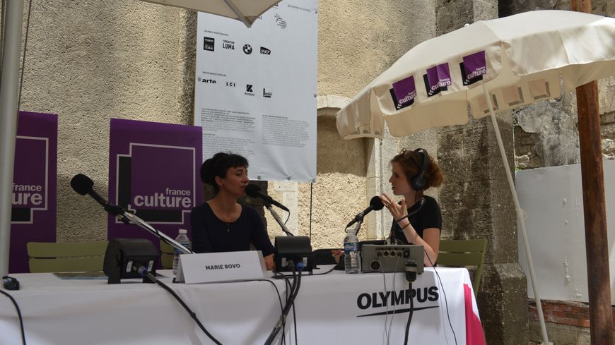 Marie Bovo et Anaël Pigeat durant l'enregistrement de la masterclasse