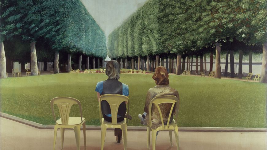 David Hockney Le Parc des Sources Vichy 1970 Acrylique sur toile