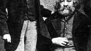 Bakounine et Charles Perron à Bâle au congrès de l'Association internationale des travailleurs en 1869.