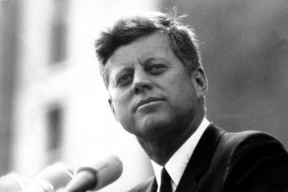 John Fitzgerald Kennedy lors de son discours à Berlin - 26 juin 1963 John Fitzgerald Kennedy lors de son discours à Berlin - 26 juin 1963