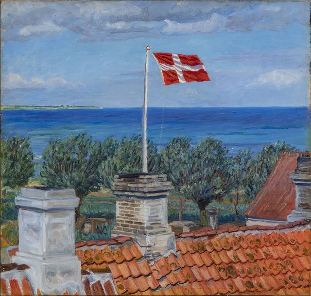 Johannes Larsen Été, soleil et vent Kerteminde 1899 huile sur toile