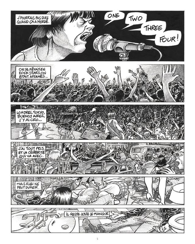 Planche de la BD 1,2,3,4 Ramones