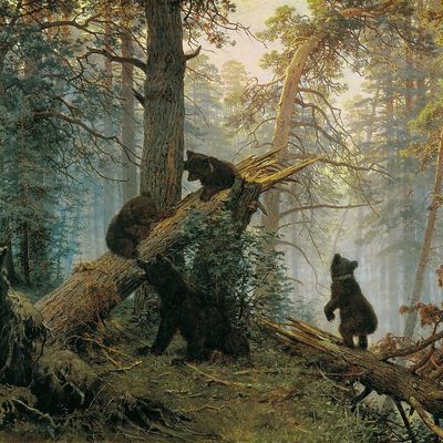 Un matin dans une forêt de pins les peintres russes Ivan Chichkine et Constantin Savitsky / Wikipédia