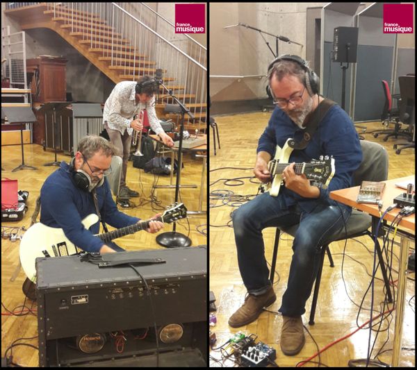Franck Dadure et Elliot pendant les balances au studio 107
