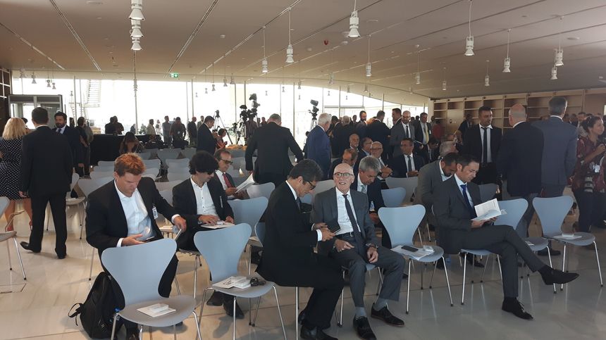 Chefs d'entreprises qui accompagnaient Emmanuel Macron en visite officielle en Grèce cette semaine