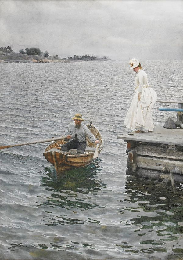 Anders Zorn, Vacances d’été, aquarelle, 1886