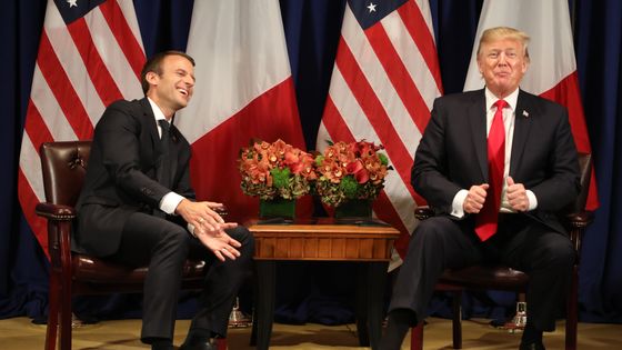 Le président français Emmanuel Macron et le président américain Donald Trump ©AFP - LUDOVIC MARIN