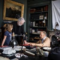 Michael Haneke sur le tournage de Happy End avec Jean-Louis Trintignant