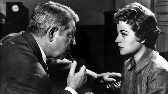 "Maigret tend un piège" avec Jean Gabin et Annie Girardot, de Jean Delannoy, 1958 ©AFP - Intermondia Films / Jolly film / Coll. Christohel