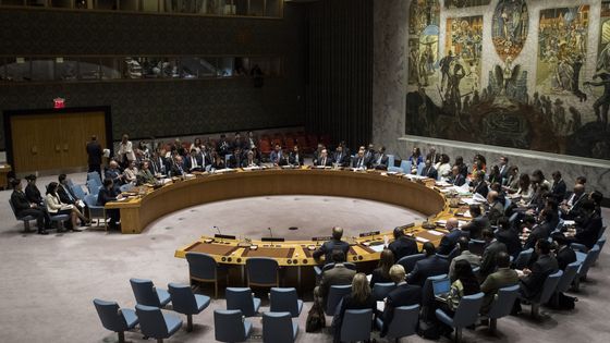 New York, 11 septembre 2017. Les membres du Conseil de sécurité des Nations Unies se sont réunis à propos de la Corée du Nord au siège de l'ONU. ©AFP - DREW ANGERER