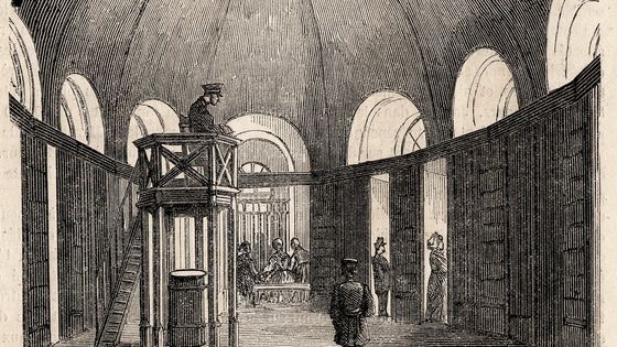 Prison de la Petite Roquette, Paris, Le Parloir - Gravure d’après Felix Thorigny, juillet 1865. ©AFP - Leemage
