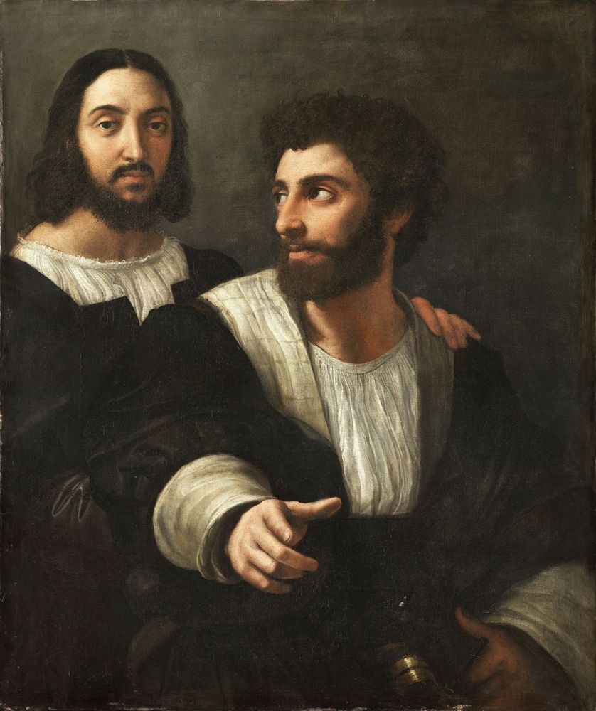 Le "Portrait de l'artiste avec un ami" (datant de la période 1518-1520) est exposé au musée du Louvres