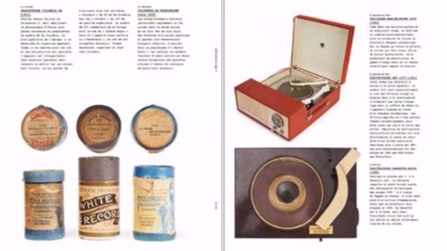 Phonographe, cylindre en cire, tourne disque