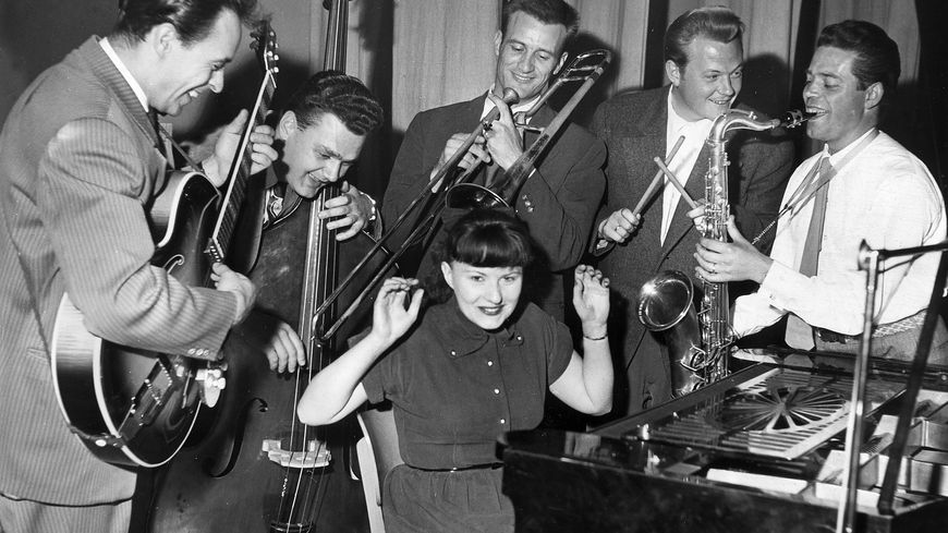 Jutta Hipp avec Attila Zoller, Branko Pejakovic, Albert Mangelsdorff, Karl Sanner, Joki Freund en 1956