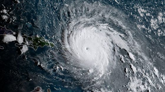 Image satellite de l'ouragan Irma fournie par l'agence américaine d'observation océanique et atmosphérique le 6 septembre 2017. ©AFP - HO / NOAA/RAMMB