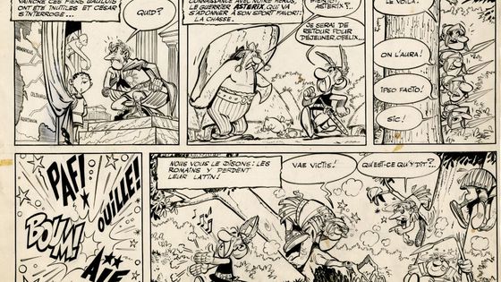 René Goscinny (scénario) et Albert Uderzo (dessin) Astérix le Gaulois planche n° 1 1961. - © 2017 Les éditions Albert René / Goscinny Uderzo