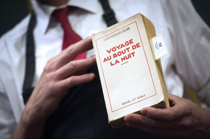 La première édition de "Voyage au bout de la nuit", de Louis-Ferdinand Céline, présentée chez Drouot en juin 2011 pour les 50 ans de la mort de l'écrivain