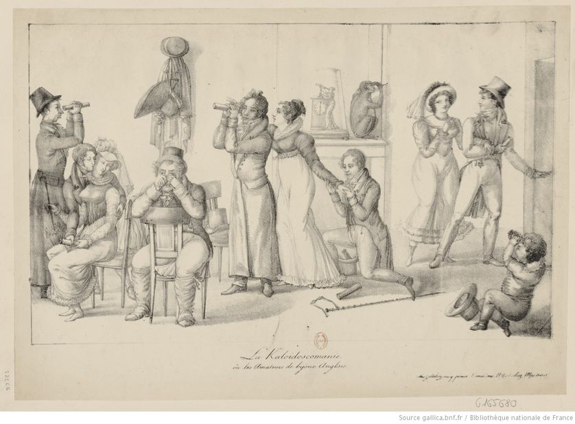 La Kaloïdoscomanie ou les amateurs de bijoux anglais, estampe, circa 1820