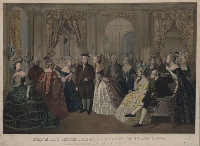 La réception de Benjamin Franklin à la cour de Louis XVI en 1778