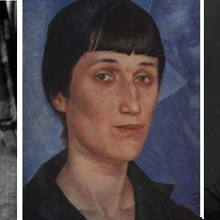 Boris Pasternak (1933); Anna Akhmatova (1922) par Kuzma Petrov-Vodkin; Sergeï Essenine (1922)