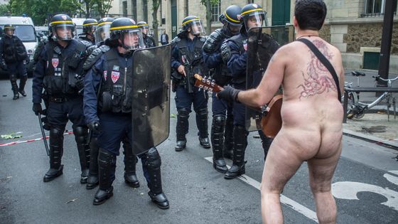 Manif contre la loi travail, Paris, 12-09-17 ©AFP - Greg Looping
