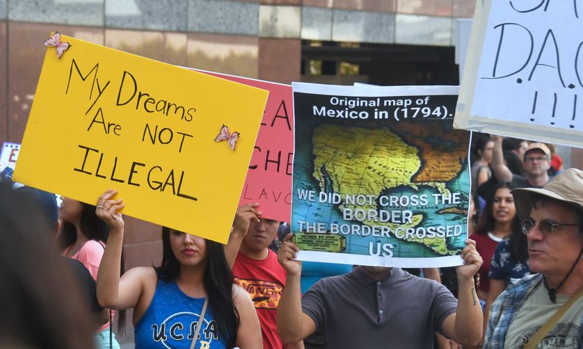 Manifestation à Los Angeles, en Californie